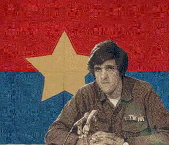 Kerry addressing VVAW rally