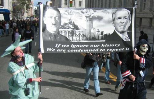image of
protest sign from Zombie Time archive