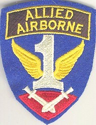 1st Allied Airborne shoulder
sleeve insignia