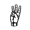 fingerspelled letter W