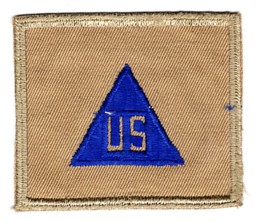 khaki shoulder patch for a
civilian employed by the military