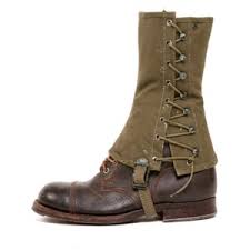 olive drab canvas legging worn
before and after WWII