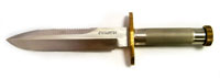 Randall #18 Attack Survival
hollow-handle knife with brass butt cap