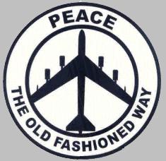 B-52 bomber novelty peace
sign
