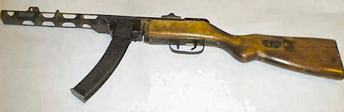 Russian PPSh 1941
submachinegun with box magazine
